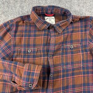 Iron and Resin Flannel Shirt Mens XX Large Brown Good Freedom Riders Plaid